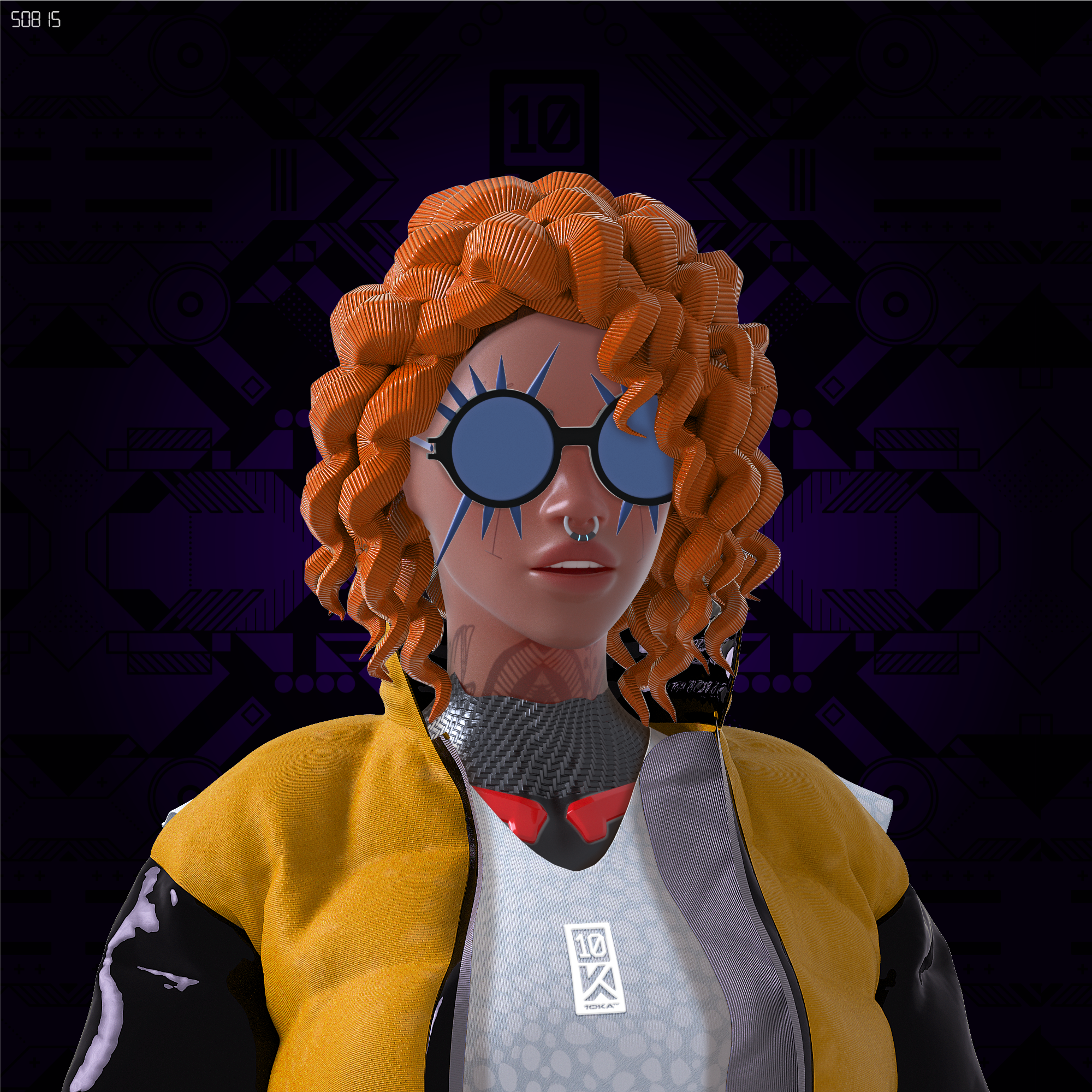 10KA Avatar #016 Digital Identity (Female Yellow Edition)