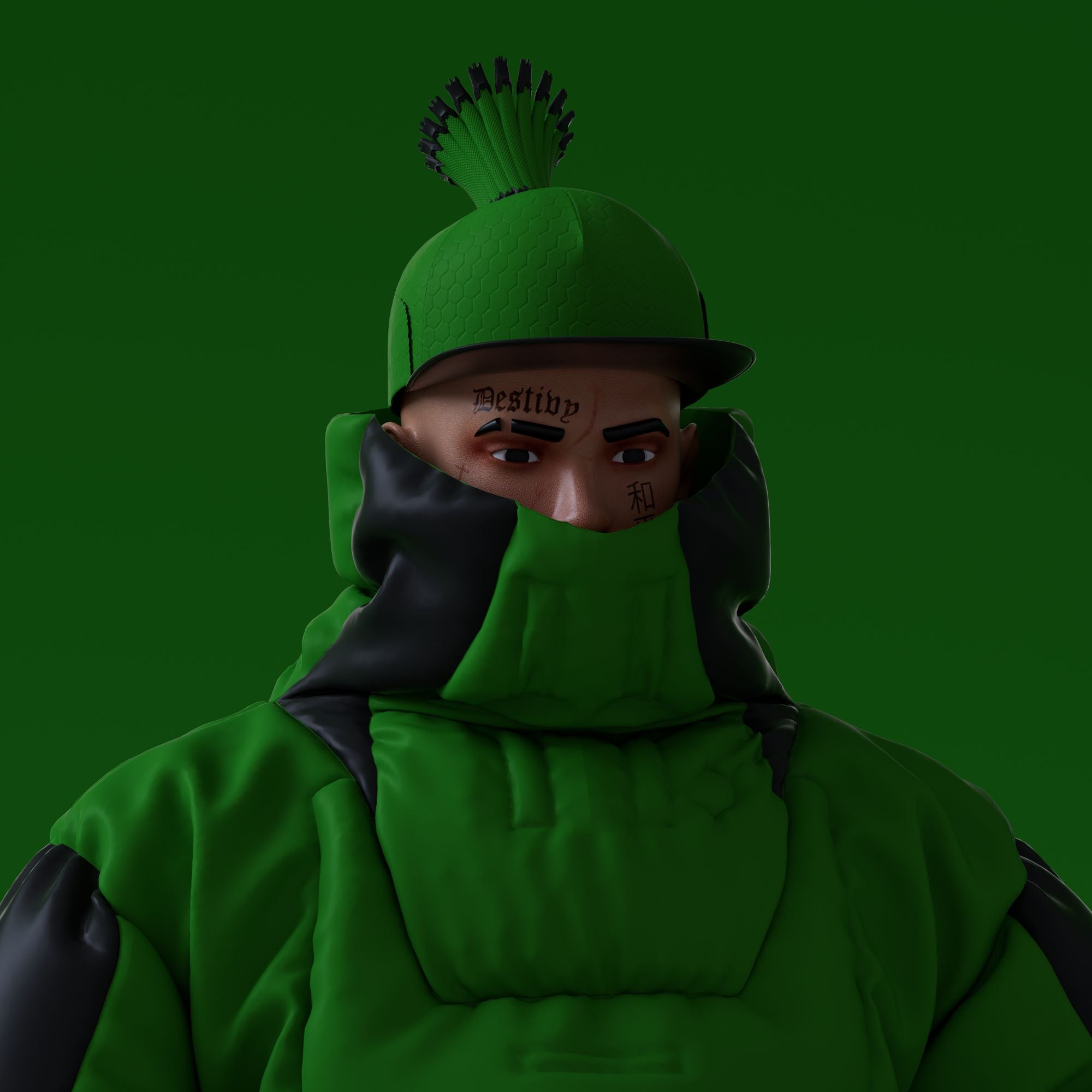 10KA Avatar #006 Digital Identity (Green Edition)